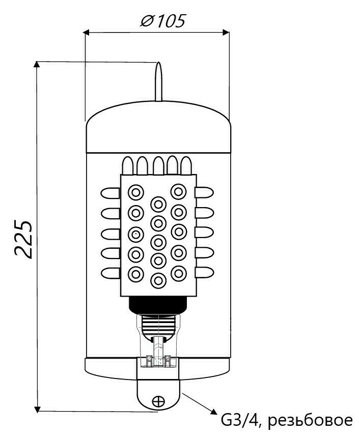 Конструкция ЗОМ-ПК >32кд, тип «А», 220V AC, IP65 Конструкция ЗОМ-ПК >32кд, тип «А», 220V AC, IP65